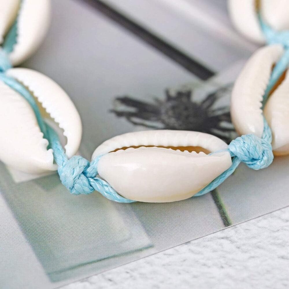 Boho Turtle Layered Shell Anklet Set Silver Ankle… - image 5